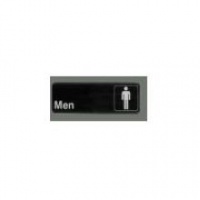 Winco Black Men Information Sign with Symbol 3 x 9 inch Winco Black Men Information Sign with Symbol 3 x 9 inch