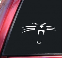Carolina Panthers Face #1 Vinyl Decal Sticker - White Carolina Panthers Face #1 Vinyl Decal Sticker - White