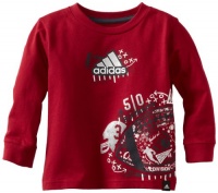 Adidas Boys 2-7 Playbook Long Sleeve Wrap, Red, 7X