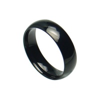 Stainless Steel Shiny Polished Black Plain Band Ring; Comes with Free Gift Box Stainless Steel Shiny Polished Black Plain Band Ring; Comes with Free Gift Box