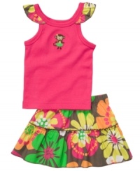 A little bit of paradise. She'll be ready to laugh and dance her way through the day in this tropical skirt and tank set from Carter's. A little bit of paradise. She'll be ready to laugh and dance her way through the day in this tropical skirt and tank set from Carter's.