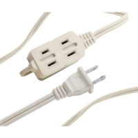 Axis 45502 3 Outlet White Indoor Extension Cord, 6 Feet Axis 45502 3 Outlet White Indoor Extension Cord, 6 Feet