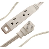 Axis 45505 3 Outlet Indoor Extension Cord, 8 Feet (white) Axis 45505 3 Outlet Indoor Extension Cord, 8 Feet (white)