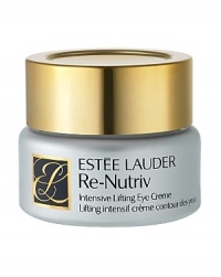 A uniquely luxurious eye creme. Virtually lifts eye area, giving it a younger, brighter appearance. Special moisture magnets instantly attract and bind moisture - comforting, refreshing and plumping your skin. Reduces the appearance of lines and wrinkles around the eyes. Minimizes the look of dark circles and helps inhibit their reappearance. Extra-gentle, delicately emollient formula includes a rare anti-irritant to de-emphasize puffiness. THE RE-NUTRIV INTENSIVE LIFTING SYSTEM Discover the science of luxury: leading edge anti-aging technology combined with exquisite indulgence. The system takes recovery and repair to new levels, addressing the visible signs of aging in many different ways. Used together, the formulas reinforce each other, each boosting the efficacy of the others and creating a remarkable synergy. You'll see the difference. We promise.