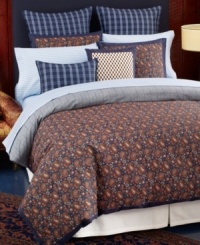 Crafted with 200-thread count cotton, this Shelburne Paisley sheet set from Tommy Hilfiger adds an extra layer of comfort to your bed. The understated pinstripe landscape adds signature style. Crafted with 200-thread count cotton, this Shelburne Paisley sheet set from Tommy Hilfiger adds an extra layer of comfort to your bed. The understated pinstripe landscape adds signature style.