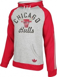 Chicago Bulls adidas Springfield Originals Raglan Pullover Hooded Sweatshirt - Grey Chicago Bulls adidas Springfield Originals Raglan Pullover Hooded Sweatshirt - Grey