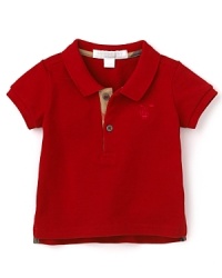 Sophisticated little gents will look ever-so-charming in the iconic Burberry Palmer polo. Sophisticated little gents will look ever-so-charming in the iconic Burberry Palmer polo.