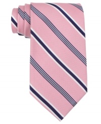 A fine stripe adds modern prepster detail to this smooth silk tie from Nautica. A fine stripe adds modern prepster detail to this smooth silk tie from Nautica.