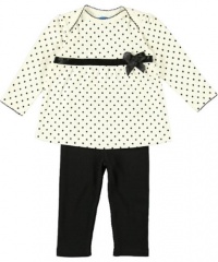 Bon Bebe Baby-girls Infant Polka Dot and Ribbon 2 Piece Pant Set Bon Bebe Baby-girls Infant Polka Dot and Ribbon 2 Piece Pant Set