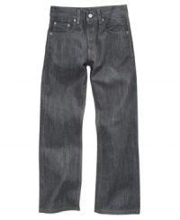 Keep it low-key in these everyday jeans featuring a hip boot cut fit. Keep it low-key in these everyday jeans featuring a hip boot cut fit.