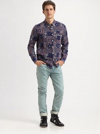 A cheerful print pattern, tailored in soft, smooth cotton lends a slight, rustic, western feel.ButtonfrontButtoned-down collarChest patch pocketCottonMachine washImported A cheerful print pattern, tailored in soft, smooth cotton lends a slight, rustic, western feel.ButtonfrontButtoned-down collarChest patch pocketCottonMachine washImported