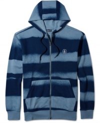 Be a fashion standout in this stripe hoodie by Volcom. Be a fashion standout in this stripe hoodie by Volcom.