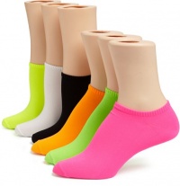 Hue Womens Socks (Micro Liner 6 Pair Pack), Neon Asst, 9-11 Hue Womens Socks (Micro Liner 6 Pair Pack), Neon Asst, 9-11