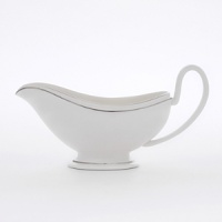 Double bands of shimmering platinum surround each piece of the Kilbarry Platinum pattern. This fine bone china is both understated and modern. Double bands of shimmering platinum surround each piece of the Kilbarry Platinum pattern. This fine bone china is both understated and modern.