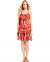 A bright global-inspired print makes this MICHAEL Michael Kors dress a stylish pick for a sunny summer look! A bright global-inspired print makes this MICHAEL Michael Kors dress a stylish pick for a sunny summer look!