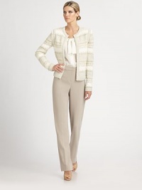 This crisp, clean straight-leg silhouette is rendered in lightweight crepe marocain.Self waistbandZip flyInseam, about 3563% triacetate/37% polyesterDry cleanMade in USA of imported fabricModel shown is 5'11 (180cm) wearing US size 4. This crisp, clean straight-leg silhouette is rendered in lightweight crepe marocain.Self waistbandZip flyInseam, about 3563% triacetate/37% polyesterDry cleanMade in USA of imported fabricModel shown is 5'11 (180cm) wearing US size 4.