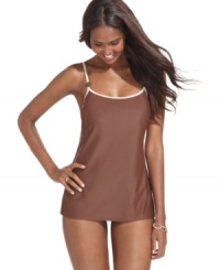 A clean-lined silhouette and chic logo details set this MICHAEL Michael Kors swimdress apart from the rest!