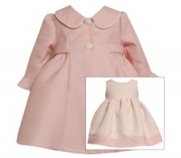 Bonnie Baby Girls Infant Pink Coat Set Bonnie Baby Girls Infant Pink Coat Set