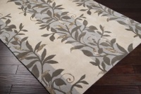 Area Rug 8x8 Round Transitional Ivory Color - Surya Tamira Rug from RugPal Area Rug 8x8 Round Transitional Ivory Color - Surya Tamira Rug from RugPal