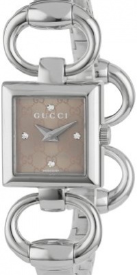Gucci Women's YA120509 Tornabuoni Square Brown Dial Watch Gucci Women's YA120509 Tornabuoni Square Brown Dial Watch