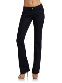 THE LOOKFeatures slimming Happy Technology for pain-free shapingDark wash denim with oven-baked wrinklesWaistband with belt loopsZip-fly with button closureFive-pocket styleTHE FITRise, about 8Inseam, about 28THE MATERIAL92% cotton/7% polyester/1% spandexCARE & ORIGINMachine washImportedModel shown is 5'10½ (179cm) wearing US size 4. FIT RECOMMENDATION: Order one size down as this style runs large. THE LOOKFeatures slimming Happy Technology for pain-free shapingDark wash denim with oven-baked wrinklesWaistband with belt loopsZip-fly with button closureFive-pocket styleTHE FITRise, about 8Inseam, about 28THE MATERIAL92% cotton/7% polyester/1% spandexCARE & ORIGINMachine washImportedModel shown is 5'10½ (179cm) wearing US size 4. FIT RECOMMENDATION: Order one size down as this style runs large.