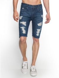 GUESS Alameda Destroyed Denim Shorts in Disper GUESS Alameda Destroyed Denim Shorts in Disper