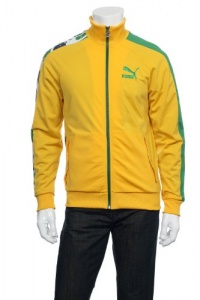 Puma Men's Yellow Track Jacket Puma Men's Yellow Track Jacket