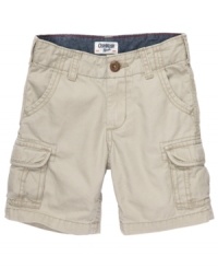 Bulk up on the basics. Cargo shorts from OshKosh go with anything to make putting together his warm-weather outfit a snap. Bulk up on the basics. Cargo shorts from OshKosh go with anything to make putting together his warm-weather outfit a snap.