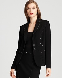 Shimmer, sparkle and shine in a crystal-encrusted BASLER jacket. Slip a silky jewel-tone blouse under the style and illuminate the day, then ignite the night.