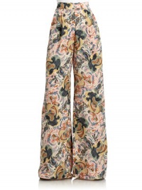 THE LOOKFloral printHigh-waist silhouetteFront zip and hook closureFront pleatsSide seam pocketsWide legsTHE FITRise, about 13Inseam, about 31THE MATERIALSilkCARE & ORIGINDry cleanImportedModel shown is 5'10 (177cm) wearing US size 4. THE LOOKFloral printHigh-waist silhouetteFront zip and hook closureFront pleatsSide seam pocketsWide legsTHE FITRise, about 13Inseam, about 31THE MATERIALSilkCARE & ORIGINDry cleanImportedModel shown is 5'10 (177cm) wearing US size 4.