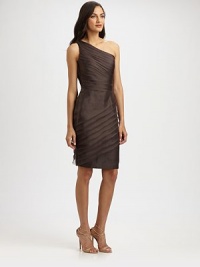 Silk organza, tailored in a modern silhouette and finished with subtle allover tiers.Asymmetrical necklineAllover tiersBack slash detailConcealed side zipFully linedAbout 23 from natural waistSilkDry cleanImportedModel shown is 5'10½ (179cm) wearing US size 4. Silk organza, tailored in a modern silhouette and finished with subtle allover tiers.Asymmetrical necklineAllover tiersBack slash detailConcealed side zipFully linedAbout 23 from natural waistSilkDry cleanImportedModel shown is 5'10½ (179cm) wearing US size 4.
