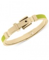 MICHAEL Michael Kors Gold Tone Lime Epoxy Buckle Bangle Bracelet