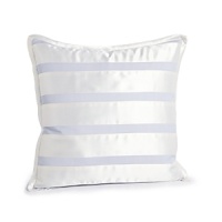 Lustrous with Ottoman-inspired silk stripes, this glossy decorative pillow is a contemporary take on a classic Mediterranean style. Lustrous with Ottoman-inspired silk stripes, this glossy decorative pillow is a contemporary take on a classic Mediterranean style.