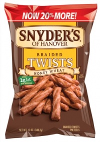 Snyder's of Hanover Pretzels Twists, Honey Wheat Braided Pretzel, 12 Ounce (Pack of 12) Snyder's of Hanover Pretzels Twists, Honey Wheat Braided Pretzel, 12 Ounce (Pack of 12)