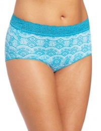 Bali Women's No Lines No Slip Brief with Lace Waistband