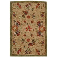 Safavieh AN525A Anatolia Collection 2-Feet by 3-Feet Handmade Hand-Spun Wool Area Rug, Beige and Green Safavieh AN525A Anatolia Collection 2-Feet by 3-Feet Handmade Hand-Spun Wool Area Rug, Beige and Green