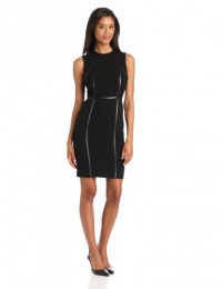 Calvin Klein Women's Sheath Dress With Piping Calvin Klein Women's Sheath Dress With Piping