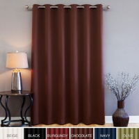 Wide Width Grommet Top Thermal Blackout Curtain 80W X 84L Panel - Chocolate - BWW Wide Width Grommet Top Thermal Blackout Curtain 80W X 84L Panel - Chocolate - BWW