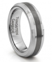 6MM Tungsten Carbide Brushed Silver Wedding Band Ring (Available Sizes 4-11 Including Half Sizes) 6MM Tungsten Carbide Brushed Silver Wedding Band Ring (Available Sizes 4-11 Including Half Sizes)