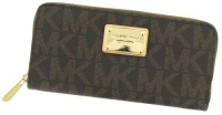MICHAEL KORS MK Logo Jet Set Zip Clutch Womens Wallet MICHAEL KORS MK Logo Jet Set Zip Clutch Womens Wallet