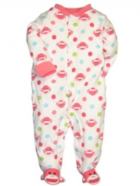 Baby Starters Baby-girls Newborn Sock Monkey Sleep N Play Romper, Coral, 6-9 Months Baby Starters Baby-girls Newborn Sock Monkey Sleep N Play Romper, Coral, 6-9 Months