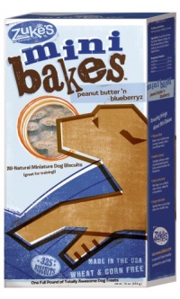 Zuke's 16-Ounce Mini Bakes Dog Treats, Peanut Butter n' Blueberryz Zuke's 16-Ounce Mini Bakes Dog Treats, Peanut Butter n' Blueberryz