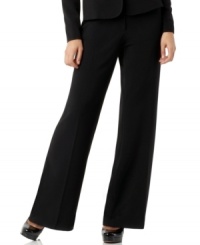 A must-have for your work wardrobe, AGB's petite suit pants feature a wide leg silhouette with a hint of flattering stretch. A must-have for your work wardrobe, AGB's petite suit pants feature a wide leg silhouette with a hint of flattering stretch.