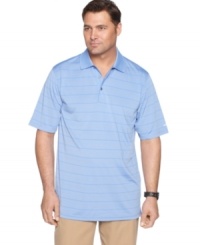 Stripe it up. This polo shirt from Izod has performance features that'll up your game instantly. Stripe it up. This polo shirt from Izod has performance features that'll up your game instantly.