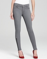Exposed zips at the ankles lend edge to these J Brand skinny jeans, rendered in a modern gray hue. Looking for the perfect fit? Check out our Denim Seeker Cotton/elastane Exposed zips at the ankles lend edge to these J Brand skinny jeans, rendered in a modern gray hue. Looking for the perfect fit? Check out our Denim Seeker Cotton/elastane