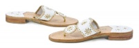 Jack RogersWhite Gold Navajo Hamptons Sandals Jack RogersWhite Gold Navajo Hamptons Sandals
