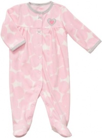 Carter's Newborn Girls Microfleece Dots & Heart Sleep & Play Carter's Newborn Girls Microfleece Dots & Heart Sleep & Play