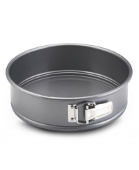 Top form! For champion cheesecakes and pastries, count on Anolon's 9 spring form pan. Crafted of heavyweight carbon steel for even heating and browning, the pan features a folded construction for exta durability and warp-resistance. New proprietary coating ensures superior release and makes cleanup a snap. Top form! For champion cheesecakes and pastries, count on Anolon's 9 spring form pan. Crafted of heavyweight carbon steel for even heating and browning, the pan features a folded construction for exta durability and warp-resistance. New proprietary coating ensures superior release and makes cleanup a snap.