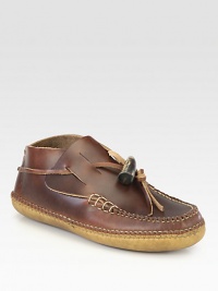Hand-stitched moccasin expertly crafted in supple leather.Leather upperLeather liningPadded insoleLeather soleMade in USA Hand-stitched moccasin expertly crafted in supple leather.Leather upperLeather liningPadded insoleLeather soleMade in USA