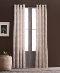 Build for yourself a serene resting place from these nature-inspired patterns. The Palisades window panels feature cascading leaf silhouettes over a neutral ground. Build for yourself a serene resting place from these nature-inspired patterns. The Palisades window panels feature cascading leaf silhouettes over a neutral ground.